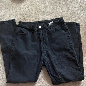 Elegant Black Relaxed Fit Skinny Women's Jeans